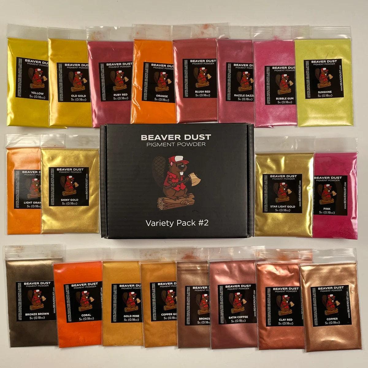 Mica Powder - Variety Pack 2 (Warm Tones) - Mica Powder For Epoxy Resin, Makeup, Nail Art, Soap & Candle Making, Bath Bombs and Much More. - TMResinsupplies