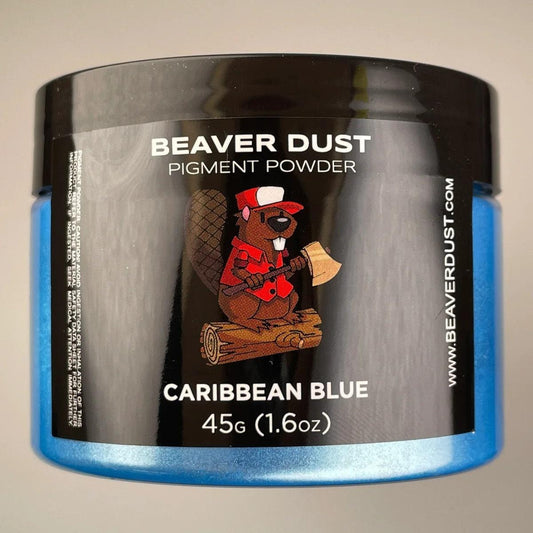 Mica Powder - Rich and Lustrous Colours - Ideal For Resin, Soap, Bath Bombs, Makeup, Nail Art and Much More - Colour is Caribbean Blue - TMResinsupplies