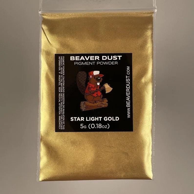 Mica Powder - Star Light Gold - Mica Powder For Epoxy Resin, Candle Making, Soap Making, Make Up, Bath Bombs, Nail Art and Much More - TMResinsupplies