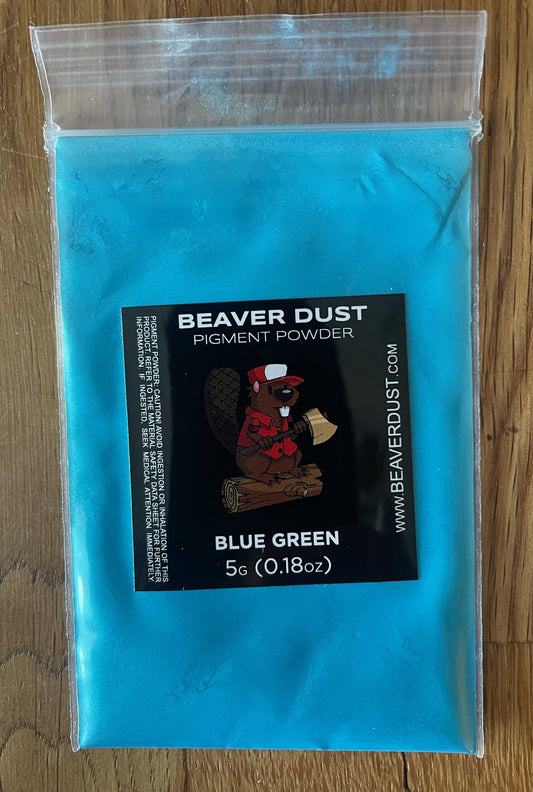 Mica Powder - Rich and Lustrous Colours - Ideal for Resin, Candles, Bath Bombs, Makeup, Nail Art and Much More - Colour is Blue Green - TMResinsupplies